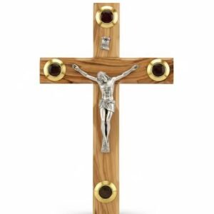 Handcrafted Olive Wood Wall Crucifix.