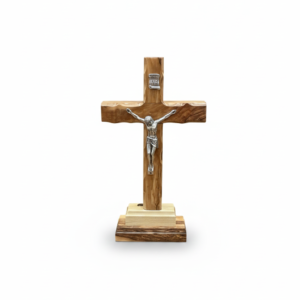 Olive Wood Standing Crucifix.
