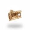 Hand-carved olive wood nativity set featuring the Holy Family, star, palm tree, and traditional Bethlehem craftsmanship.